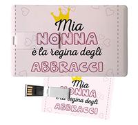 My Custom Style Pen Drive USB 8,3x5,2x0,03cm#Nonni-Regina Abbracci#16Gb