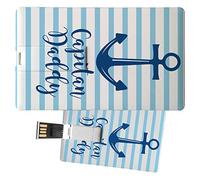 My Custom Style Pen Drive USB 8,3x5,2x0,03cm#Papà-Capitan#32Gb