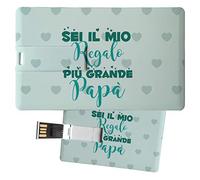 My Custom Style Pen Drive USB 8,3x5,2x0,03cm#Papà-GrandePapà2#8Gb