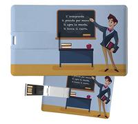 My Custom Style Pen Drive USB 8,3x5,2x0,03cm#Scuola - Insegnante 4#8Gb