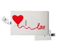 My Custom Style® Pen Drive USB Credit Card rettangolare (8,3x5,2cm) ultrapiatta (0,3mm) modello San Valentino -Topolini- da 8Gb. Non accontentarTi della solita banale Pen Drive !