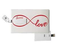 My Custom Style® Pen Drive USB Credit Card rettangolare (8,3x5,2cm) ultrapiatta (0,3mm) modello San Valentino -infinito- da 4Gb. Non accontentarTi della solita banale Pen Drive !