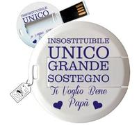 My Custom Style Pen Drive USB tonda 4,3cm-0,3mm#Festa del Papà-Unico#4Gb