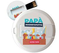 My Custom Style Pen Drive USB tonda 4,3cm-0,3mm#Festa papà Aggiustatutto#4Gb