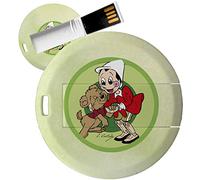 My Custom Style Pen Drive USB tonda 4,3cm-0,3mm#Pinocchio-Ama Animali#8Gb
