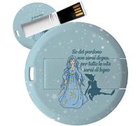 My Custom Style Pen Drive USB tonda 4,3cm-0,3mm#Pinocchio-Fata Turchina#4Gb
