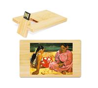My Custom Style PenDrive USB legno card 8,9x5,4x1,3cm#arte-2 Donne Tahitiane, Gauguin#16Gb