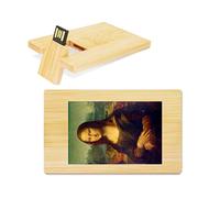 My Custom Style PenDrive USB legno card 8,9x5,4x1,3cm#arte-Gioconda, Leonardo#16Gb