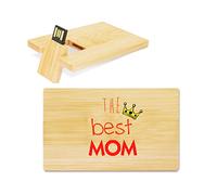 My Custom Style PenDrive USB legno card 8,9x5,4x1,3cm#Mamma Best1#16Gb