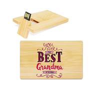 My Custom Style PenDrive USB legno card 8,9x5,4x1,3cm#Nonni-Grandma#16Gb