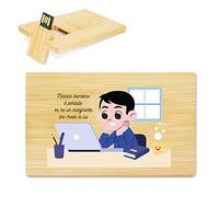 My Custom Style PenDrive USB legno card 8,9x5,4x1,3cm#scuola-4#16Gb
