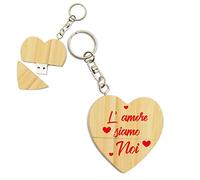 My Custom Style PenDrive USB legno cuore 5x5,3x1cm#Amore-Noi#16Gb