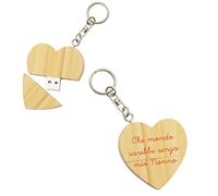 My Custom Style PenDrive USB legno cuore 5x5,3x1cm#Nonni-Mio Nonno#16Gb