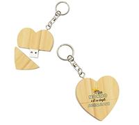 My Custom Style PenDrive USB legno cuore 5x5,3x1cm#Nonni-Re Abbracci#16Gb