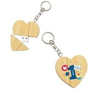 My Custom Style PenDrive USB legno cuore 5x5,3x1cm#Papà-BestDad2#16Gb