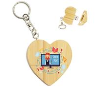 My Custom Style PenDrive USB legno cuore 5x5,3x1cm#scuola-3#16Gb