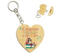 My Custom Style PenDrive USB legno cuore 5x5,3x1cm#scuola-6#16Gb
