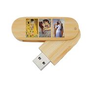 My Custom Style PenDrive USB legno rotante 6,5x2,2x1,3cm#arte-baci Klimt, Lautrec e Hayez#16Gb