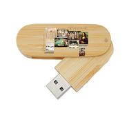 My Custom Style PenDrive USB legno rotante 6,5x2,2x1,3cm#arte-rinascimento italiano#16Gb