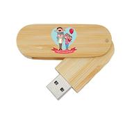 My Custom Style PenDrive USB legno rotante 6,5x2,2x1,3cm#Nonni-Migliori Nonni 1#16Gb