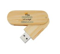 My Custom Style PenDrive USB legno rotante 6,5x2,2x1,3cm#Nonni-Re Abbracci#16Gb