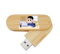 My Custom Style PenDrive USB legno rotante 6,5x2,2x1,3cm#scuola-4#16Gb