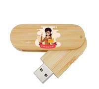 My Custom Style PenDrive USB legno rotante 6,5x2,2x1,3cm#scuola-7#16Gb