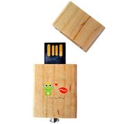My Custom Style PenDrive USB legno4,5x2,5x0,8cm#Amore-Coppia 4#64Gb