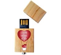 My Custom Style PenDrive USB legno4,5x2,5x0,8cm#Amore-I Sogni#64Gb
