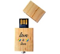 My Custom Style PenDrive USB legno4,5x2,5x0,8cm#Amore-Love9#16Gb