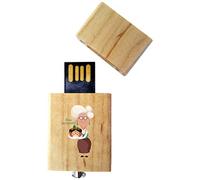 My Custom Style PenDrive USB legno4,5x2,5x0,8cm#Nonni-Nonna Cuoca#32Gb