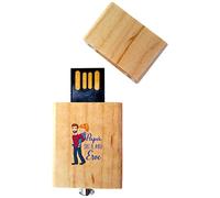 My Custom Style PenDrive USB legno4,5x2,5x0,8cm#Papà sei il mio eroe#16Gb