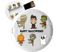 My Custom Style PenDrive USB tonda 4,3cm-0,3mm#Halloween-Happy#16Gb