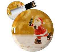 My Custom Style PenDrive USB tonda 4,3cm-0,3mm#Natale-Babbosci#16Gb