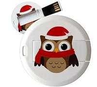 My Custom Style PenDrive USB tonda 4,3cm-0,3mm#Natale-Gufetto#16Gb