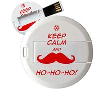 My Custom Style PenDrive USB tonda 4,3cm-0,3mm#Natale-KeepCalm#32Gb