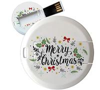 My Custom Style PenDrive USB tonda 4,3cm-0,3mm#Natale - Merry Christmas 4#32Gb
