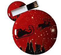 My Custom Style PenDrive USB tonda 4,3cm-0,3mm#Natale-MerryChristmas10#32Gb