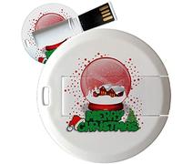 My Custom Style PenDrive USB tonda 4,3cm-0,3mm#Natale-MerryChristmas12#32Gb