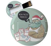 My Custom Style PenDrive USB tonda 4,3cm-0,3mm#Natale-NoMiracoli#16Gb