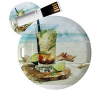 My Custom Style PenDrive USB tonda 4,3cm-0,3mm#Summer Time - Drink#16Gb