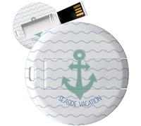 My Custom Style PenDrive USB tonda 4,3cm-0,3mm#Summer Time - Seaside Vacation#32Gb