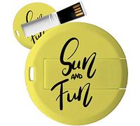 My Custom Style PenDrive USB tonda 4,3cm-0,3mm#Summer Time - Sun and Fun#16Gb