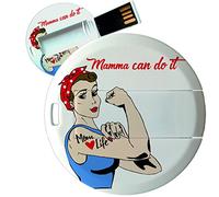 My Custom Style PenDrive USB tonda 4,3cm#Mamma can do it#16Gb