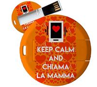 My Custom Style PenDrive USB tonda 4,3cm#Mamma KeepCalm#32Gb 3.0