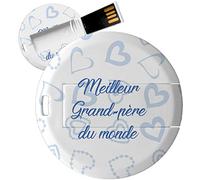 My Custom Style PenDrive USB tonda 4,3cm#Nonni-Meilleur Grand-père#32Gb 3.0