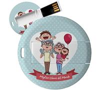 My Custom Style PenDrive USB tonda 4,3cm#Nonni-Migliori Nonni 1#32Gb