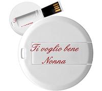 My Custom Style PenDrive USB tonda 4,3cm#Nonni-Nonna bene#32Gb