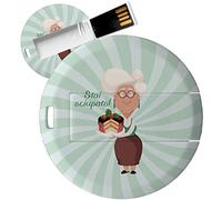 My Custom Style PenDrive USB tonda 4,3cm#Nonni-Nonna Cuoca#32Gb