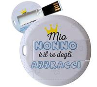 My Custom Style PenDrive USB tonda 4,3cm#Nonni-Re Abbracci#16Gb